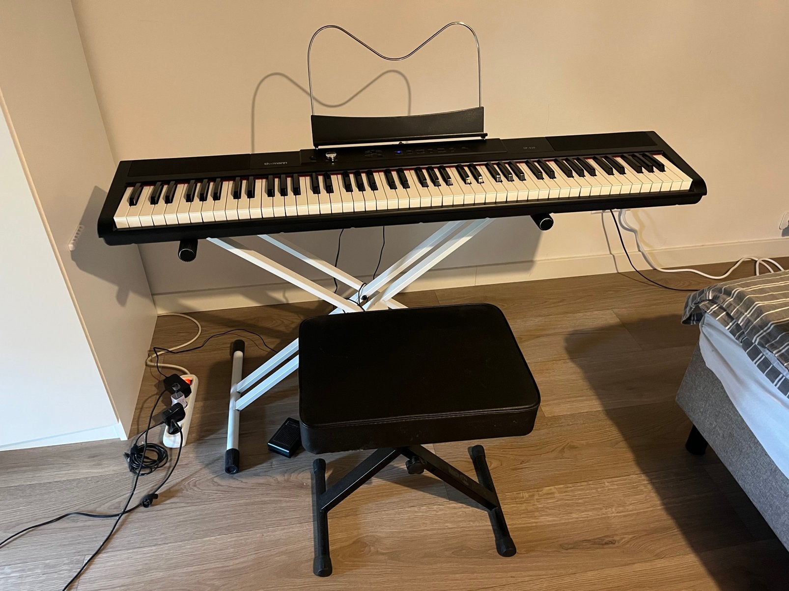 Piano Thomann SP-320, Muziek en Instrumenten, Piano's, Ophalen, Zwart, Digitaal, Zo goed als nieuw