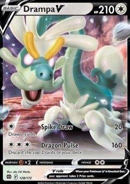 Pokemon - Drampa V ( BRS 128 ) Ultra rare.., Ophalen of Verzenden, Nieuw, Losse kaart, Foil