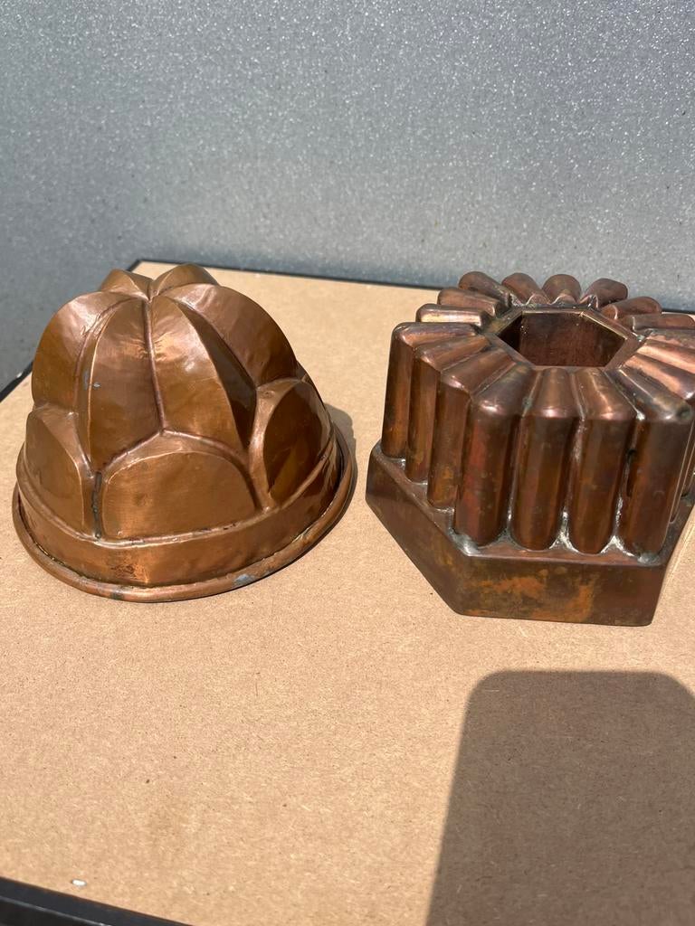 Brocante koperen puddingvormen, oude koperen puddingvorm, Ophalen