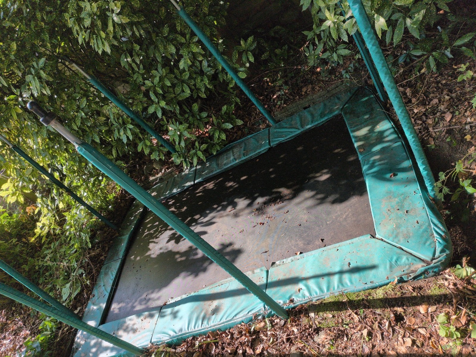rechthoekige trampoline., Ophalen, Gebruikt