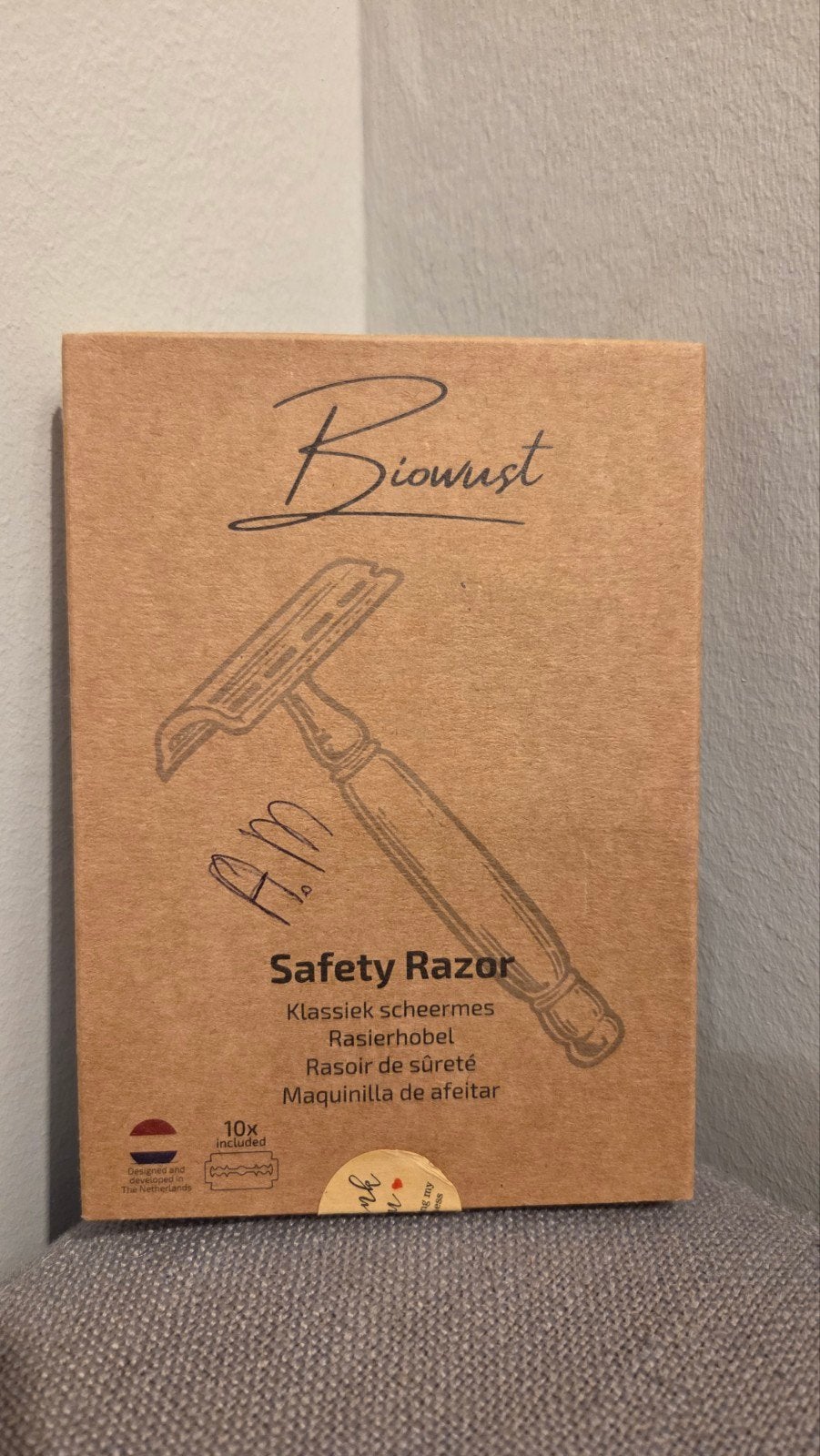 Biowust Safety Razor met 10x Premium RVS Scheermesjes, Ophalen of Verzenden, Nieuw, Overige typen