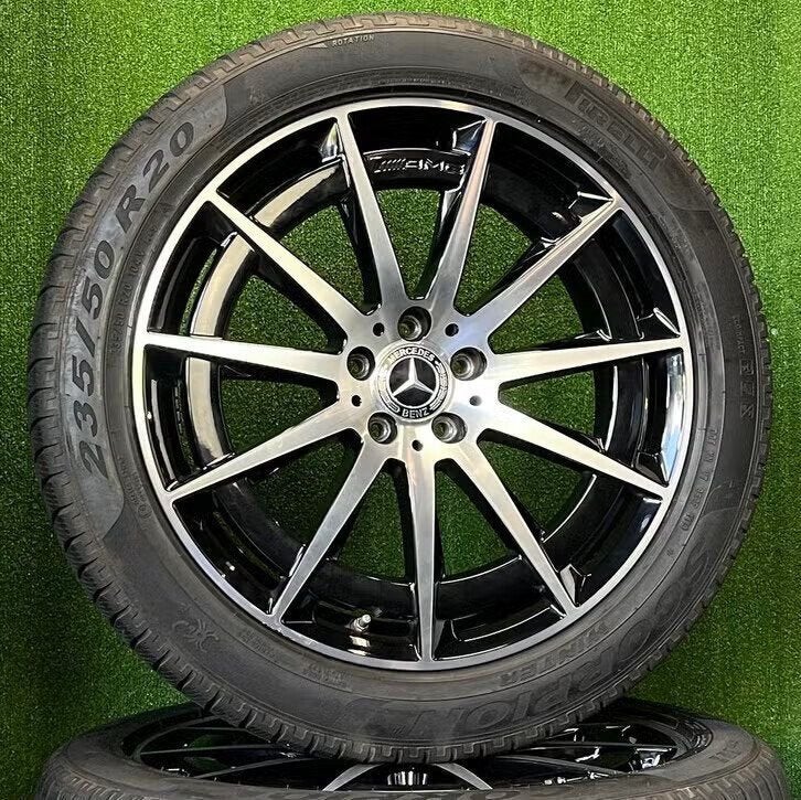 Originele 20 inch Mercedes AMG velgen winterbanden EQC N293, Gebruikt, 255 mm, Banden en Velgen, Germany