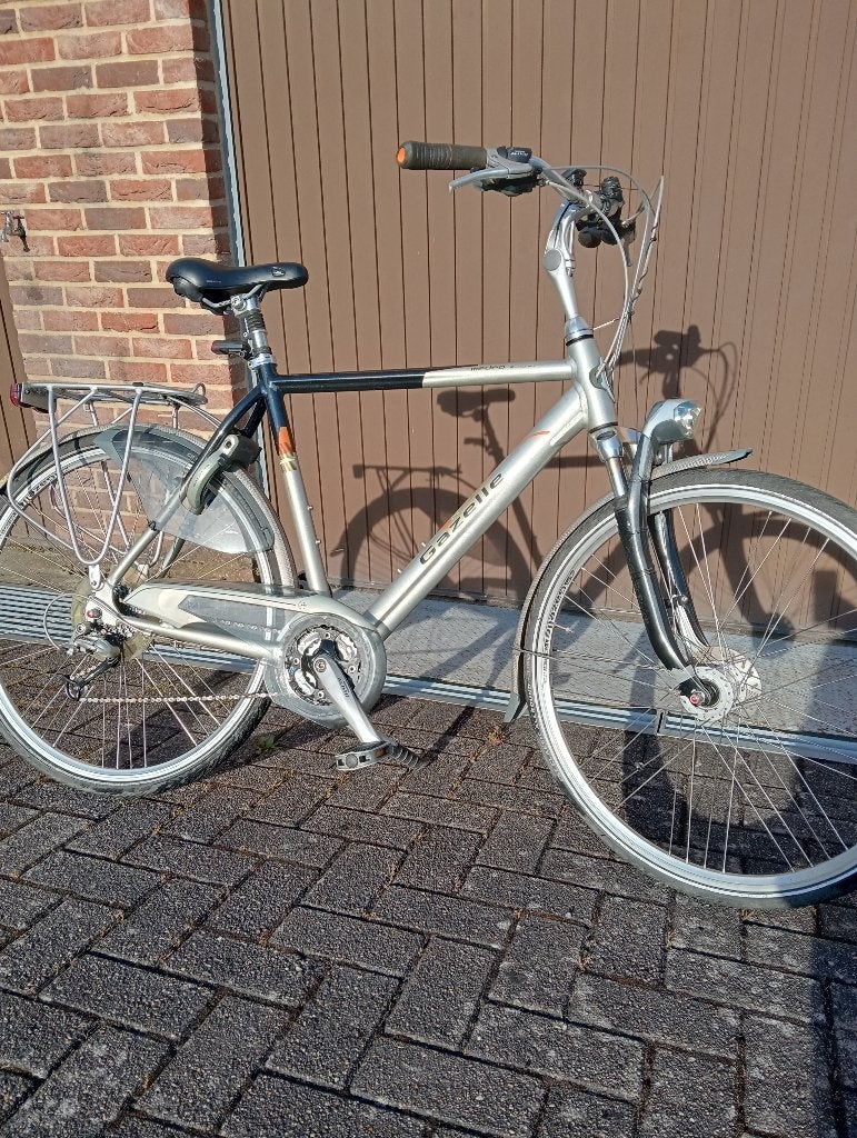 Heren fiets gazelle medeo, Ophalen, Gebruikt, Versnellingen, 57 tot 61 cm