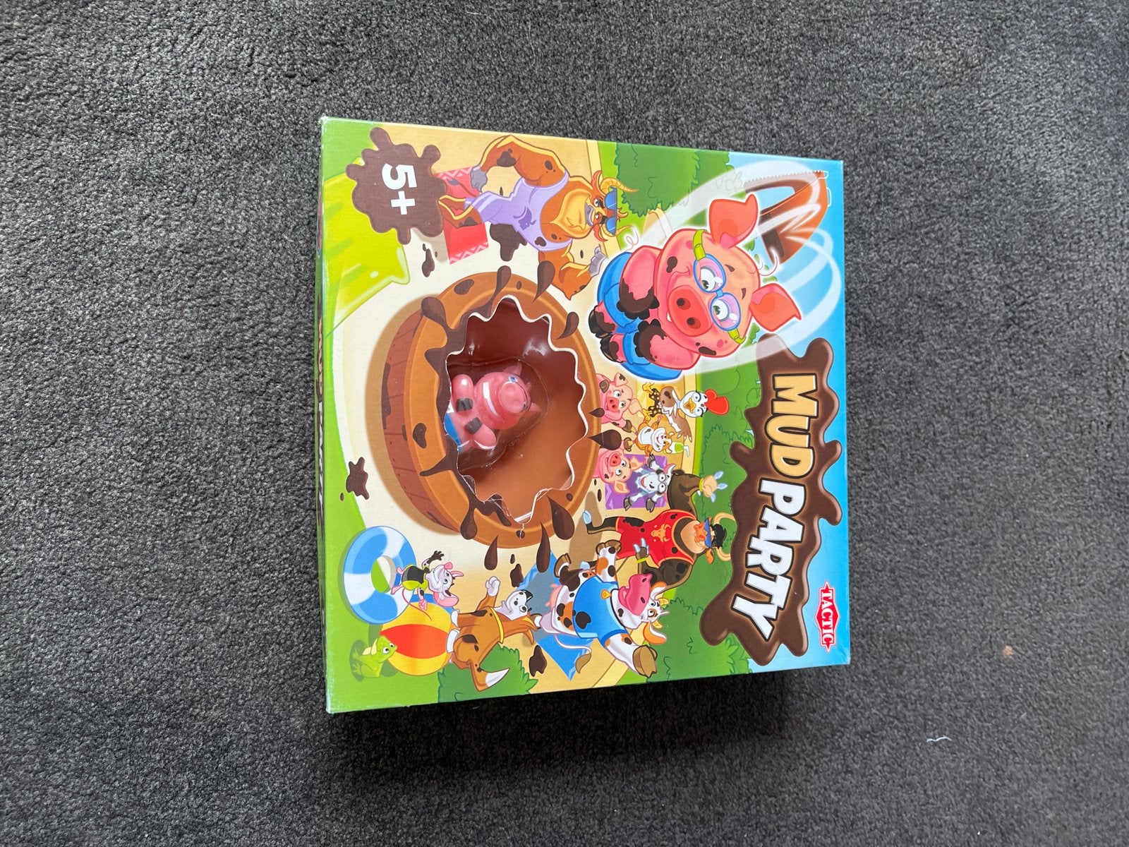 Mud Party Bordspel - Varkentje in de Modder, Hobby en Vrije tijd, Gezelschapsspellen | Bordspellen, Zo goed als nieuw, Drie of vier spelers