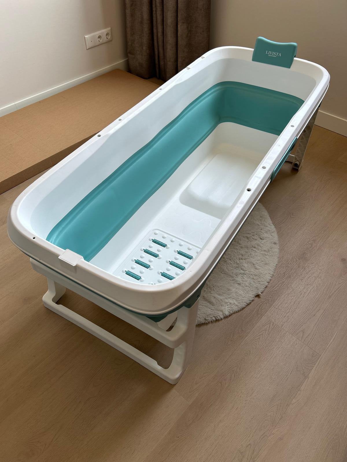 Opvouwbaar Livista ligbad 150cm LEDlicht en thermometer, Ophalen, 100 tot 150 cm, Overige typen, Zo goed als nieuw