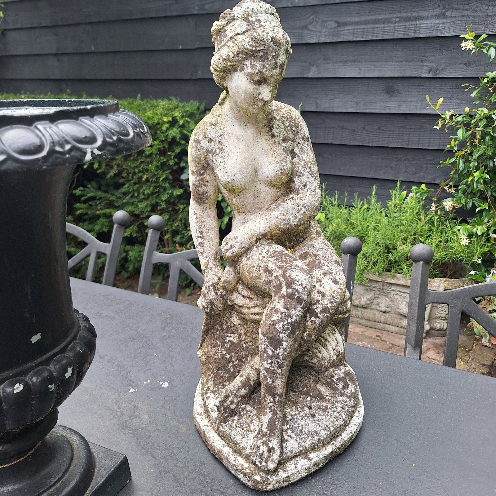Oud verweerd tuinbeeld, Tuin en Terras, Tuinbeelden, Ophalen, Gebruikt