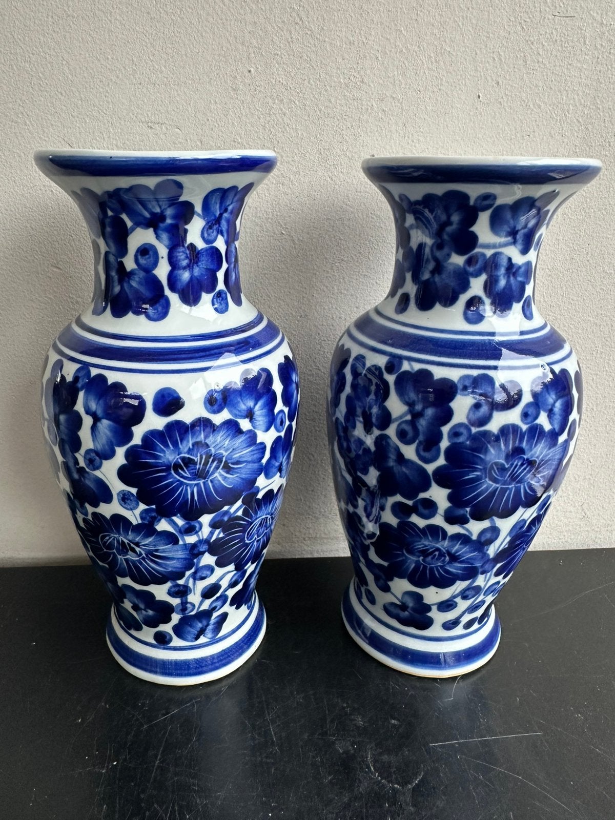 Chinees porselein set vazen 23 cm, Ophalen of Verzenden, Zo goed als nieuw