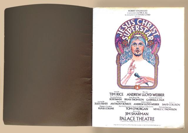 Jesus Christ Superstar Jaren 70 Programmaboek Palace Theater, Ophalen of Verzenden, Zo goed als nieuw, Boek, Tijdschrift of Artikel
