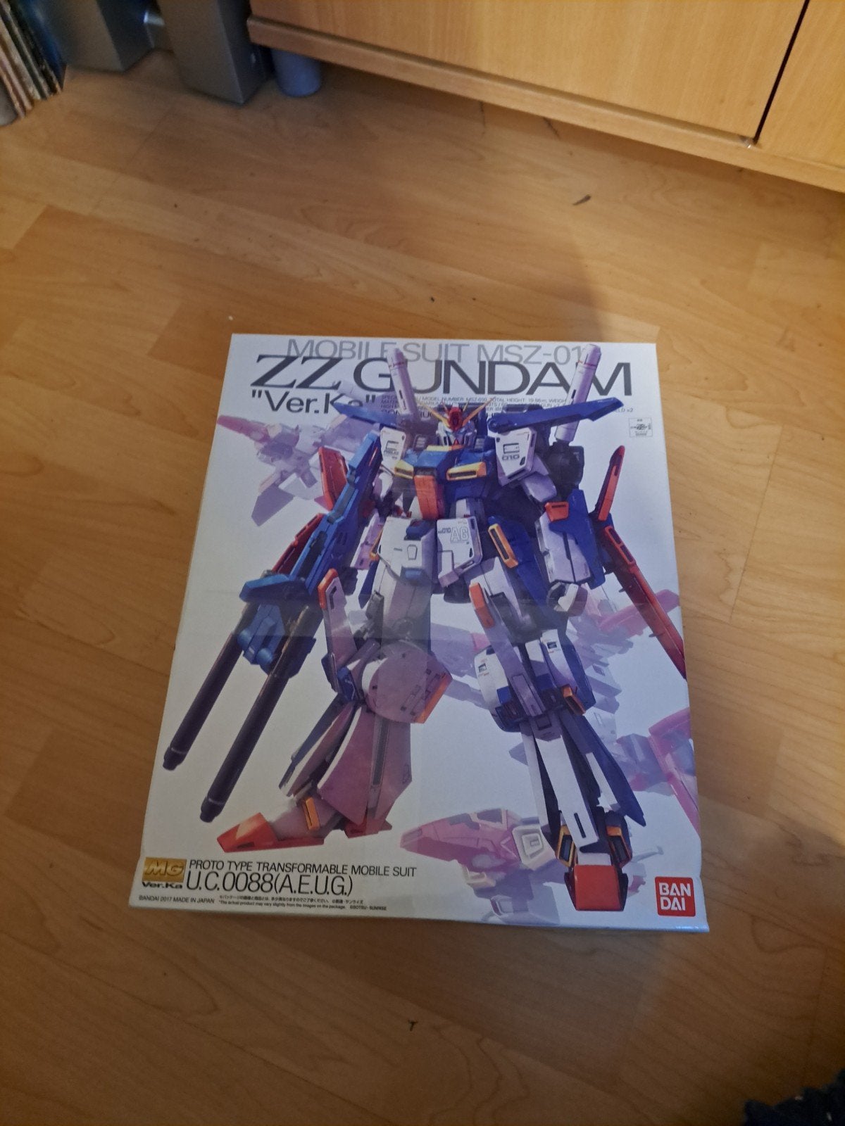 Bandai MG ZZ Gundam Ver.Ka - reeds in elkaar gezet, Ophalen of Verzenden, Gebruikt, 1:35 tot 1:50, Figuur of Figuren