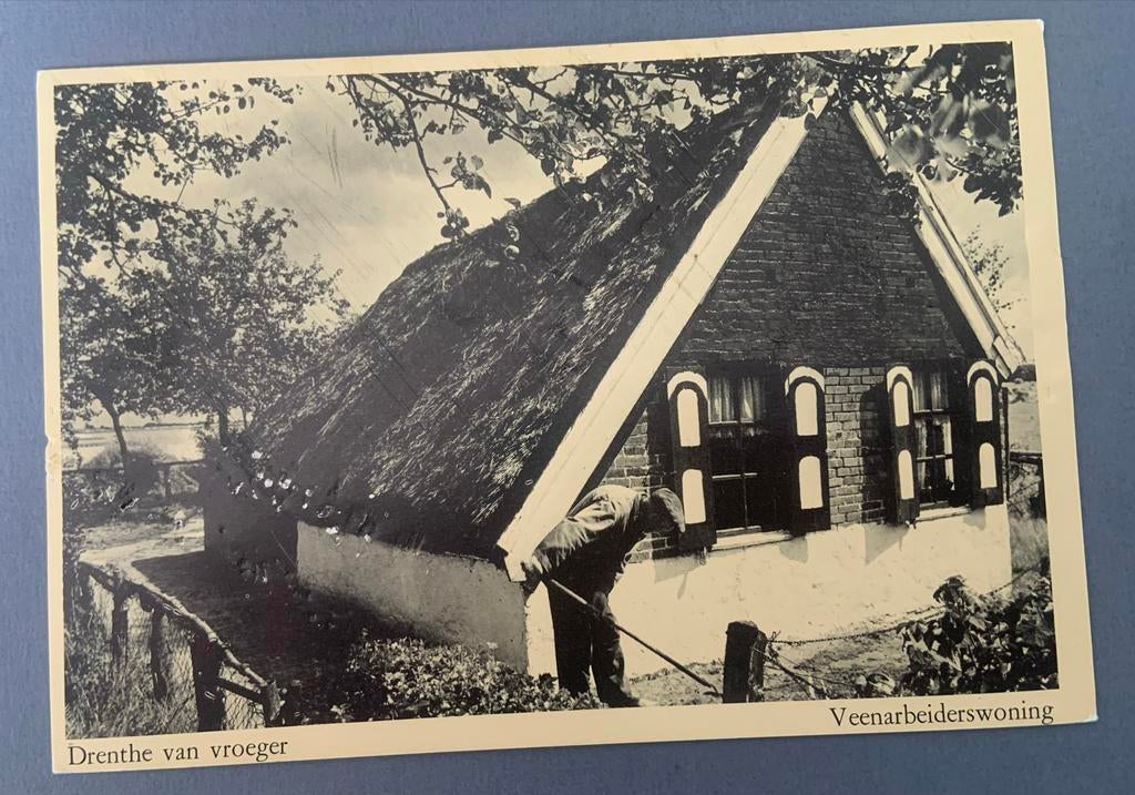 Drenthe van vroeger - Veenarbeiderswoning, Ophalen of Verzenden, Ongelopen, Drenthe