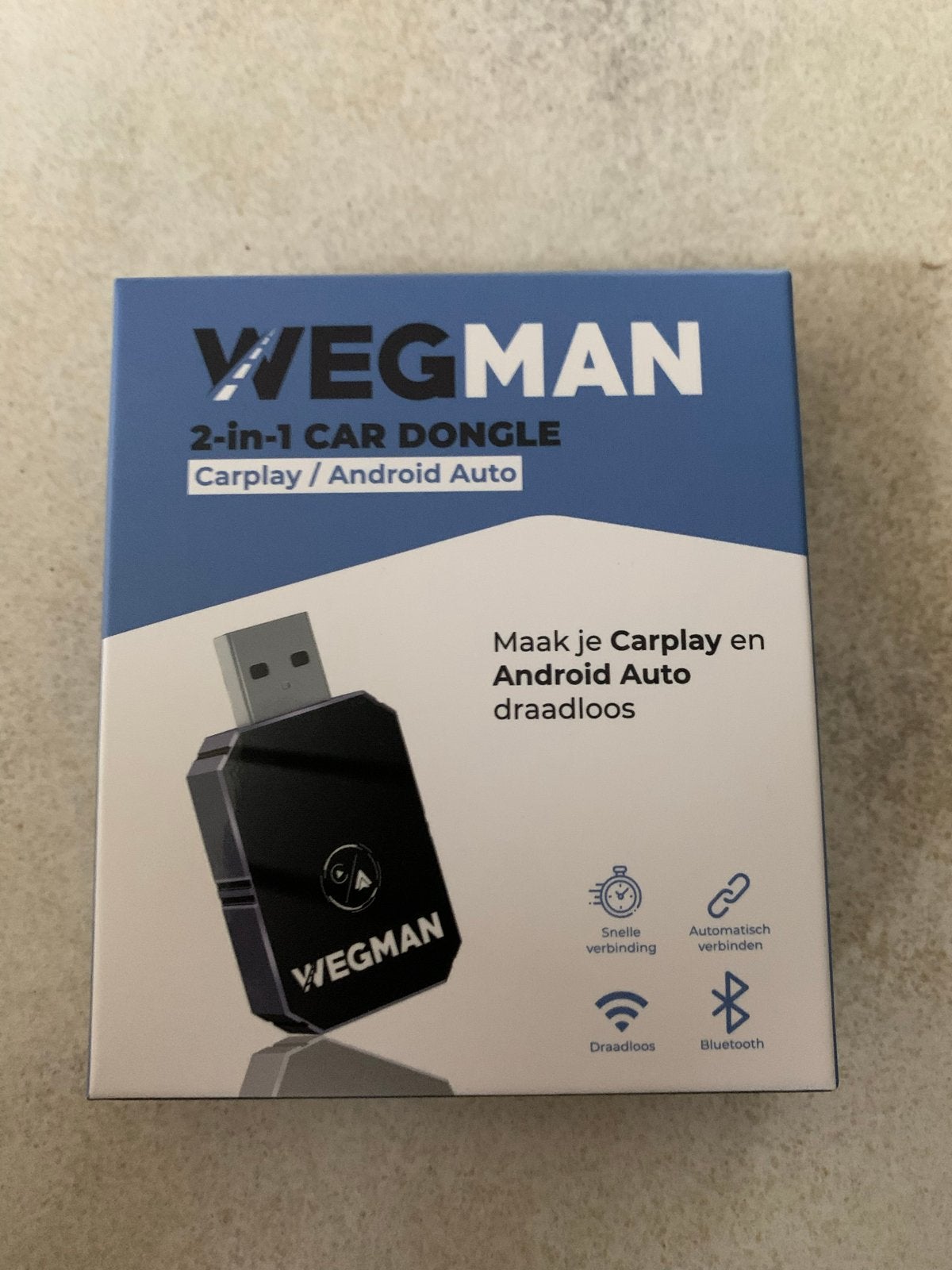 Wegman 2-in-1 Car Dongle CarPlay / Android Auto Draadloos, Ophalen of Verzenden, Nieuw
