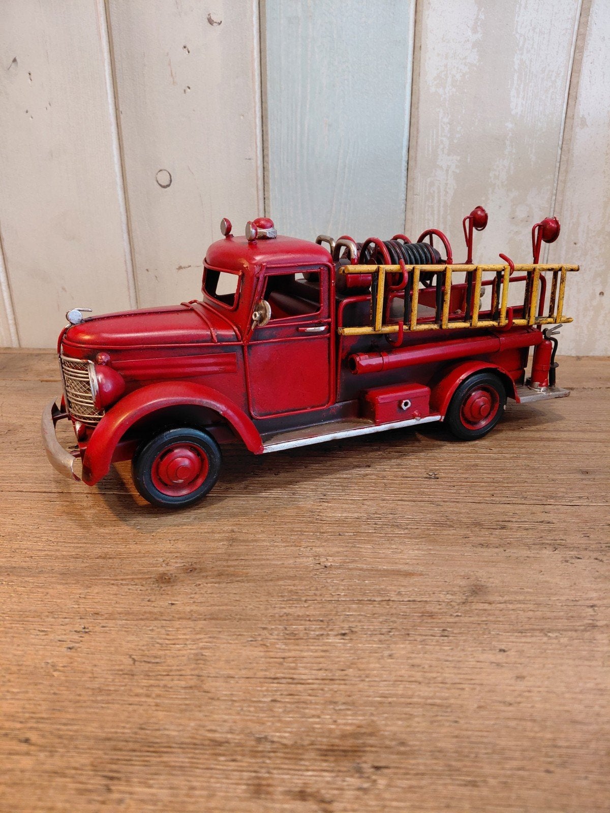 Blikken oldtimer Amerikaanse brandweerauto, B, C, A, Nieuw