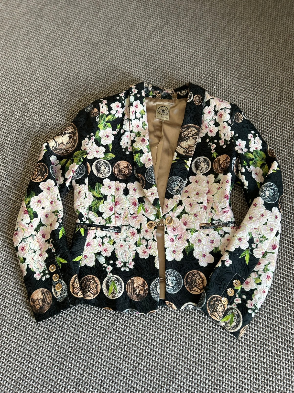 Leuk kort jasje met vrolijke print, Ophalen of Verzenden, Zo goed als nieuw, Maat 38/40 (M)
