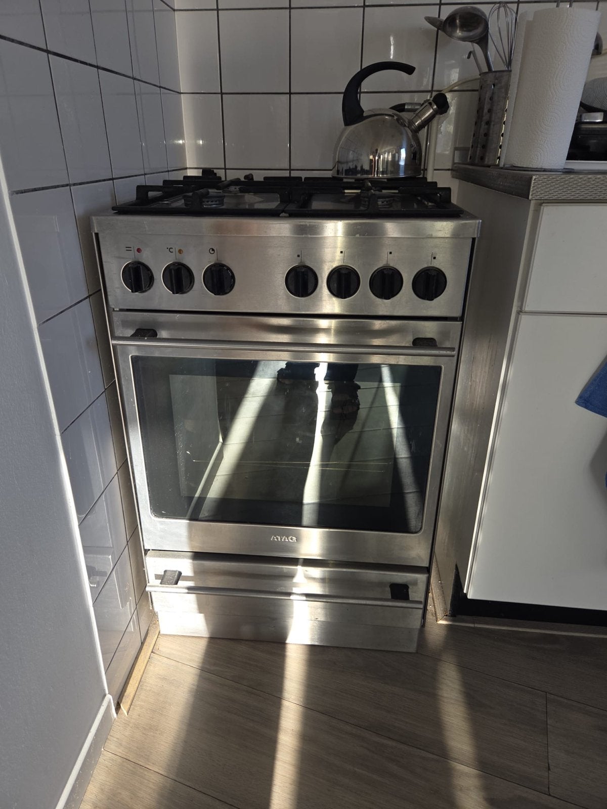 ATAG Vrijstaand Gasfornuis met Oven - RVS, Witgoed en Apparatuur, Fornuizen, Ophalen, Gebruikt, 60 cm of meer, 4 kookzones