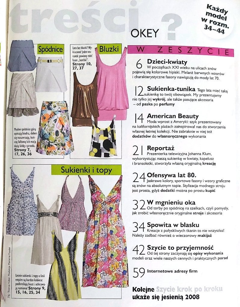 BURDA Poolse uitgave - januari 2008 / JAREN 70 MODE, Overige typen, Verzenden, Vrouw, Burda