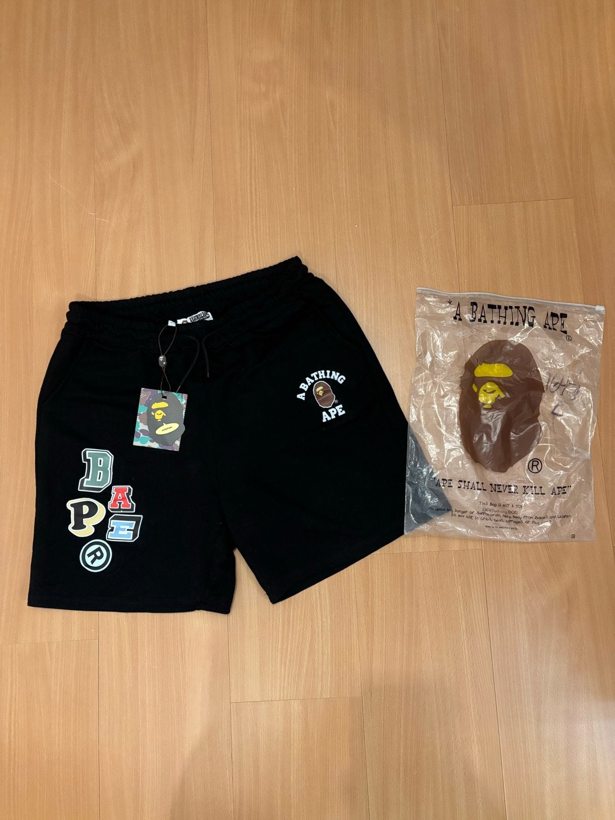 A Bathing Ape BAPE korte broek - Zwart - Maat L €22,50, Verzenden, Nieuw, Maat 52/54 (L), Zwart
