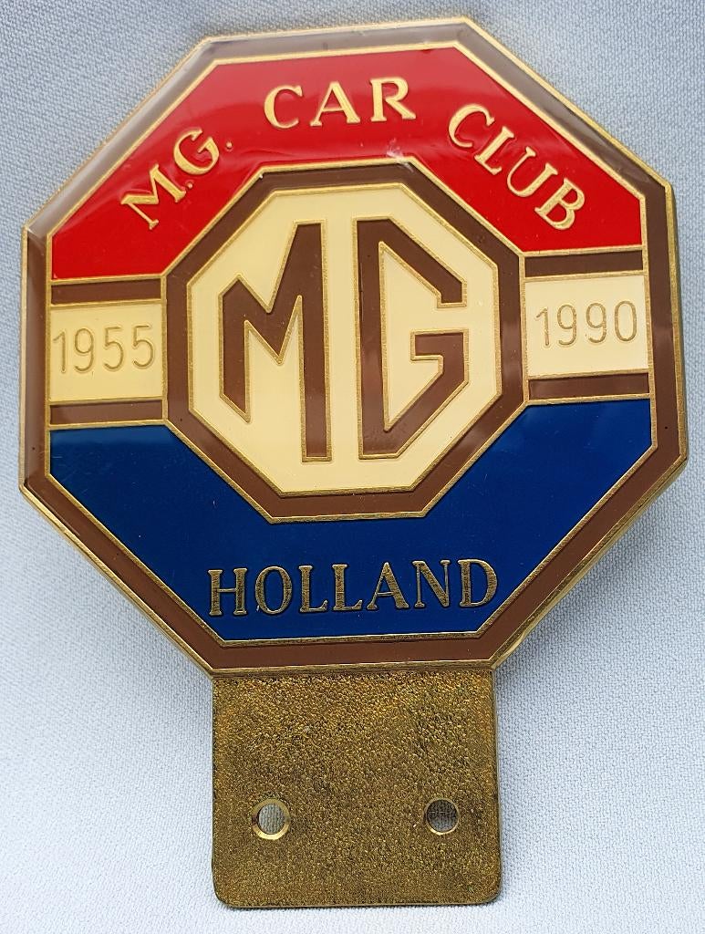 MG Car Club Holland Grille Badge, 35 jaar 1955 - 1990, Verzenden, Zo goed als nieuw, Auto's