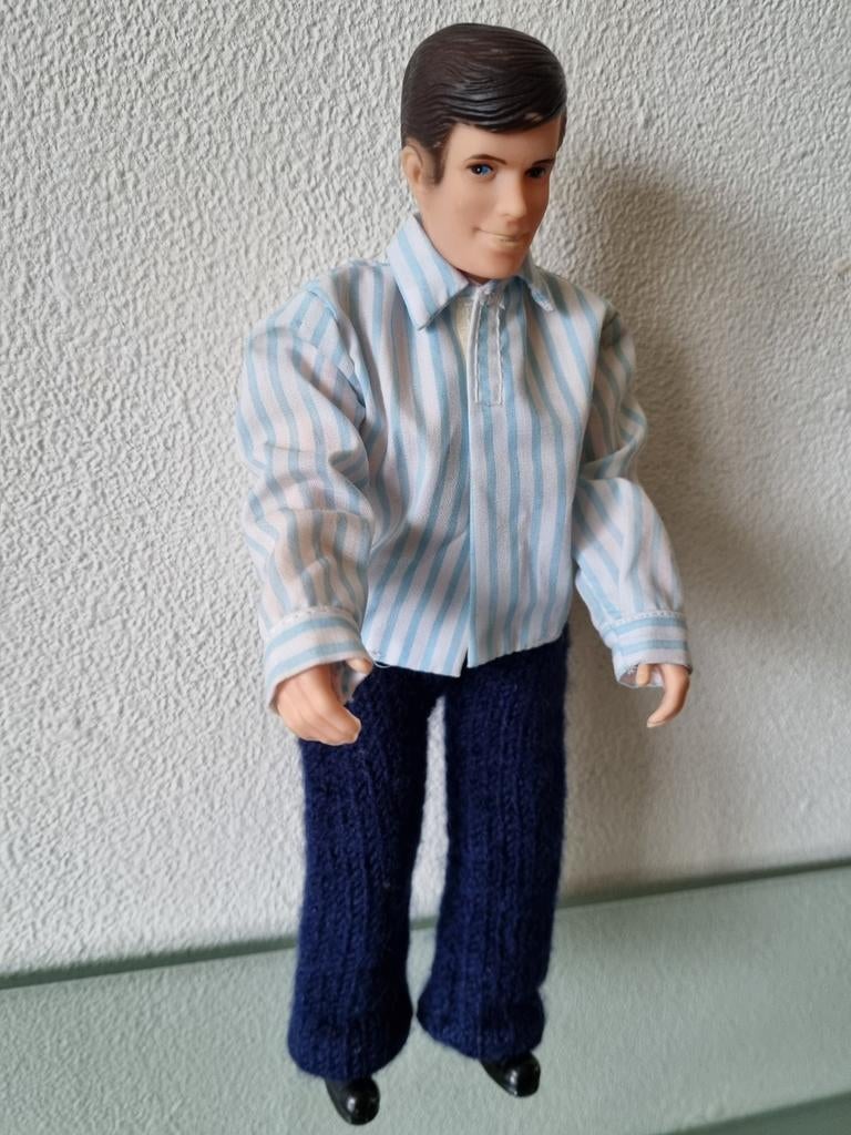 Orig,1968,Mattel, KEN POP+OUTFIT+SCHOEISEL,26cm,Igst!, Ophalen of Verzenden, Zo goed als nieuw, Barbie