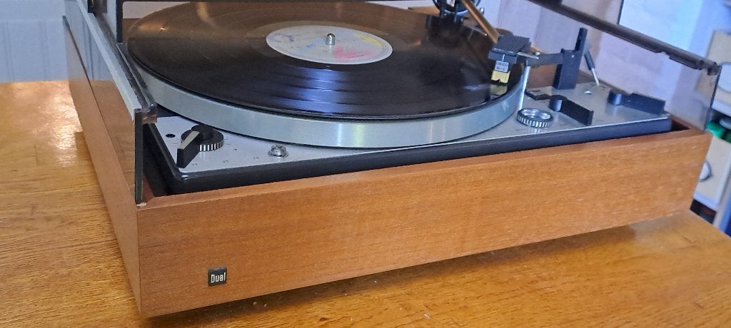 Dual 1229 volautomaat, topspeler in nieuwstaat met schuifkap, Audio, Tv en Foto, Platenspelers, Automatisch, Ophalen of Verzenden