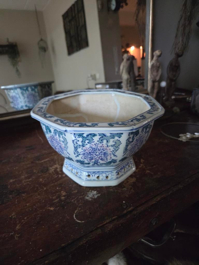 Oude chinese bloempot, Ophalen of Verzenden