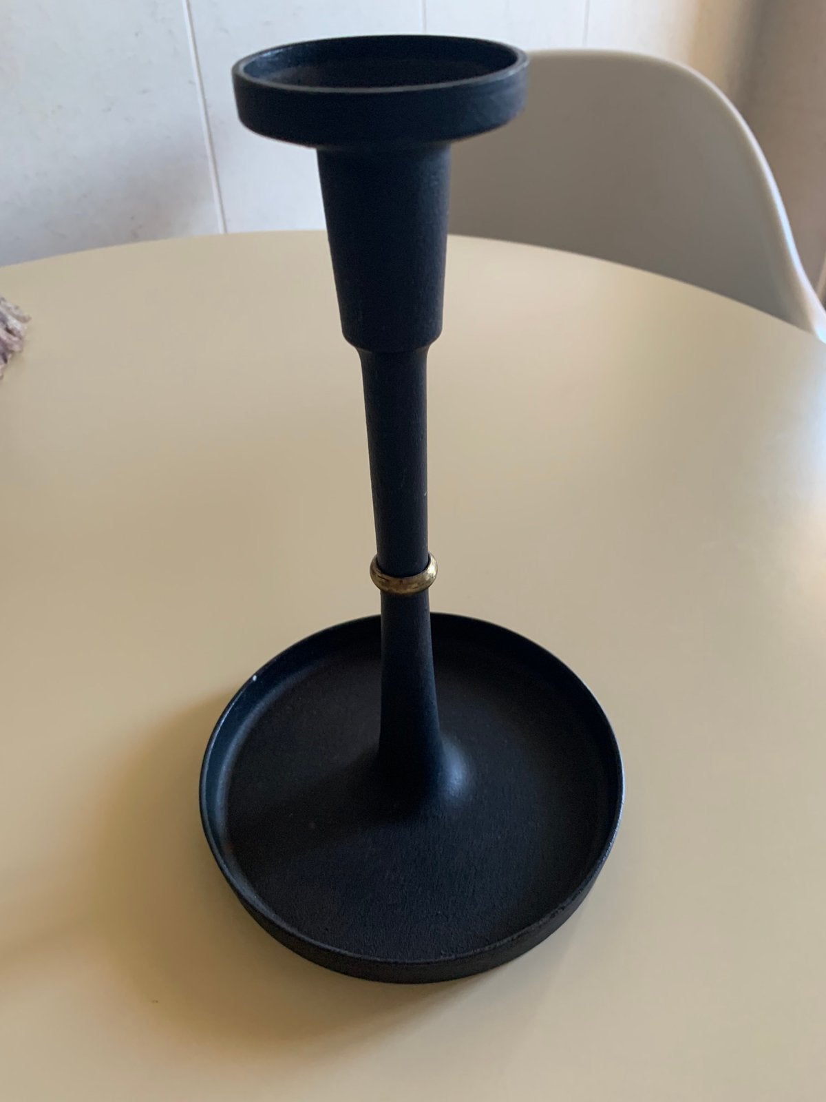 Dansk International Designs Zwarte Kandelaar - Made in Japan, 25 tot 50 cm, Zwart, Ophalen of Verzenden, Zo goed als nieuw
