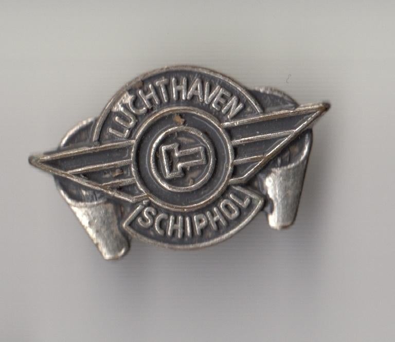 Luchthaven Schiphol Vliegveld broche, Niet vindbaar, Niet vindbaar, Zo goed als nieuw, Patch, Badge of Embleem