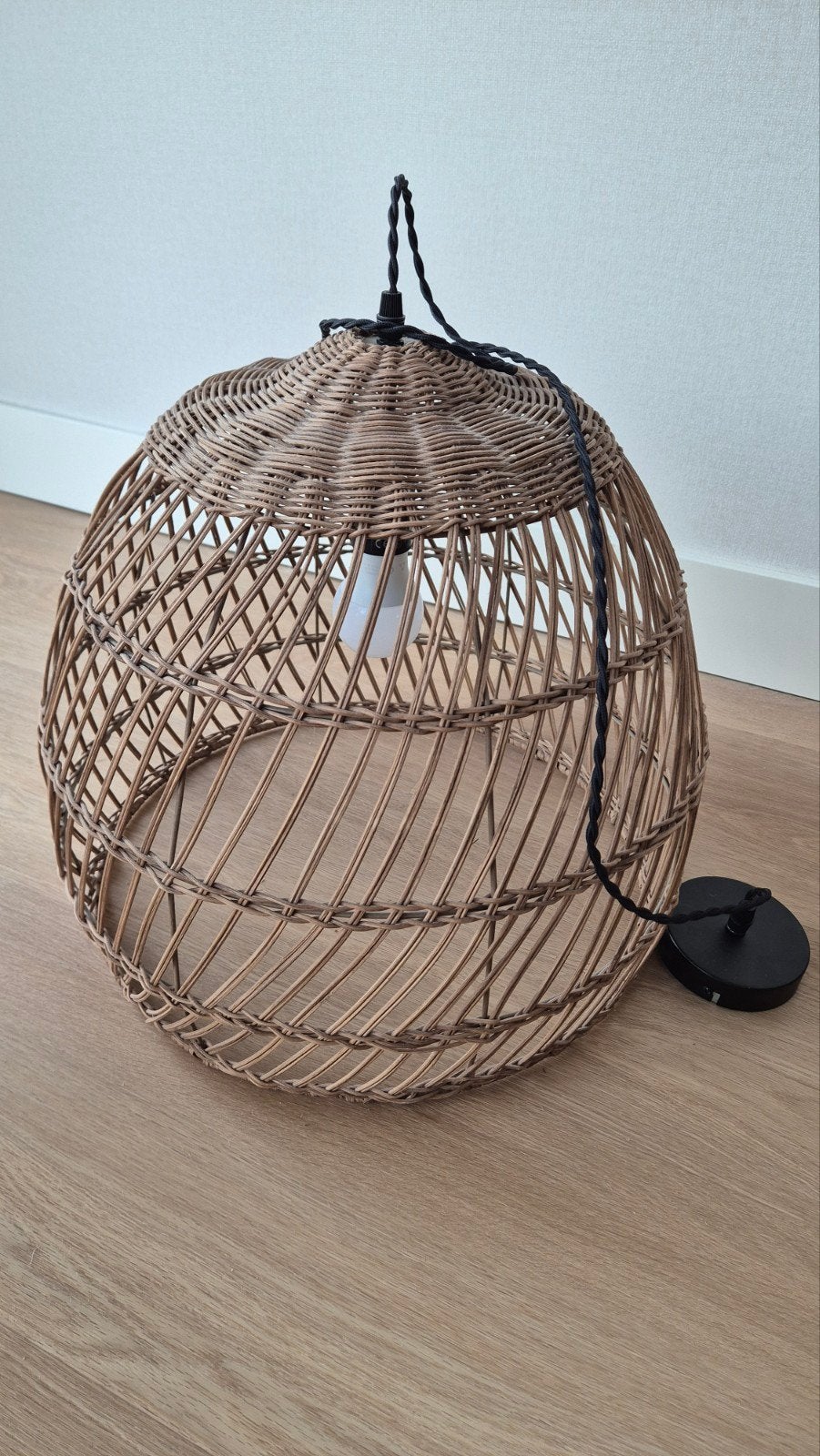 Hanglamp Lavani mat naturel Ø46 cm Karwei, Ophalen, Natuurlijk materiaal, E27 (groot), Zo goed als nieuw