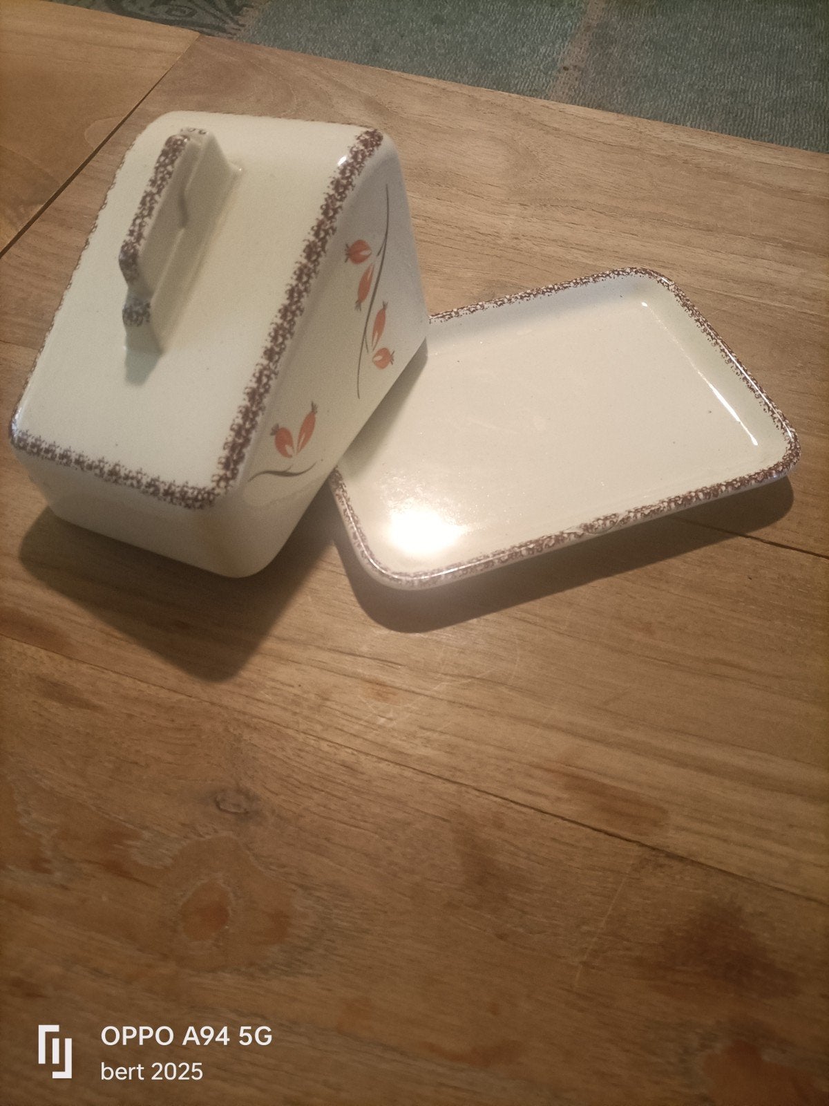Vintage kaasstolp met bloemmotief, Ophalen of Verzenden