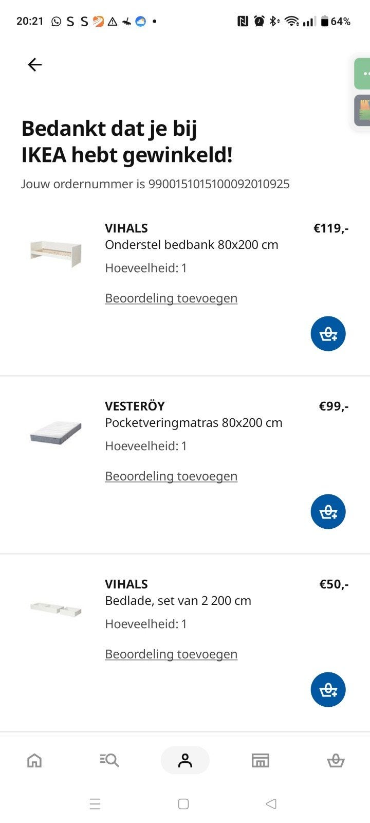 IKEA Vihals bedbank 80x200 met matras en lades, Ophalen, Eenpersoons, Wit, Zo goed als nieuw