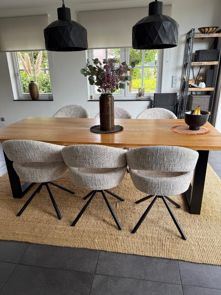 Tafel 220x 100, Huis en Inrichting, Tafels | Eettafels, Gebruikt, 50 tot 100 cm, 200 cm of meer, Vijf personen of meer, Rechthoekig