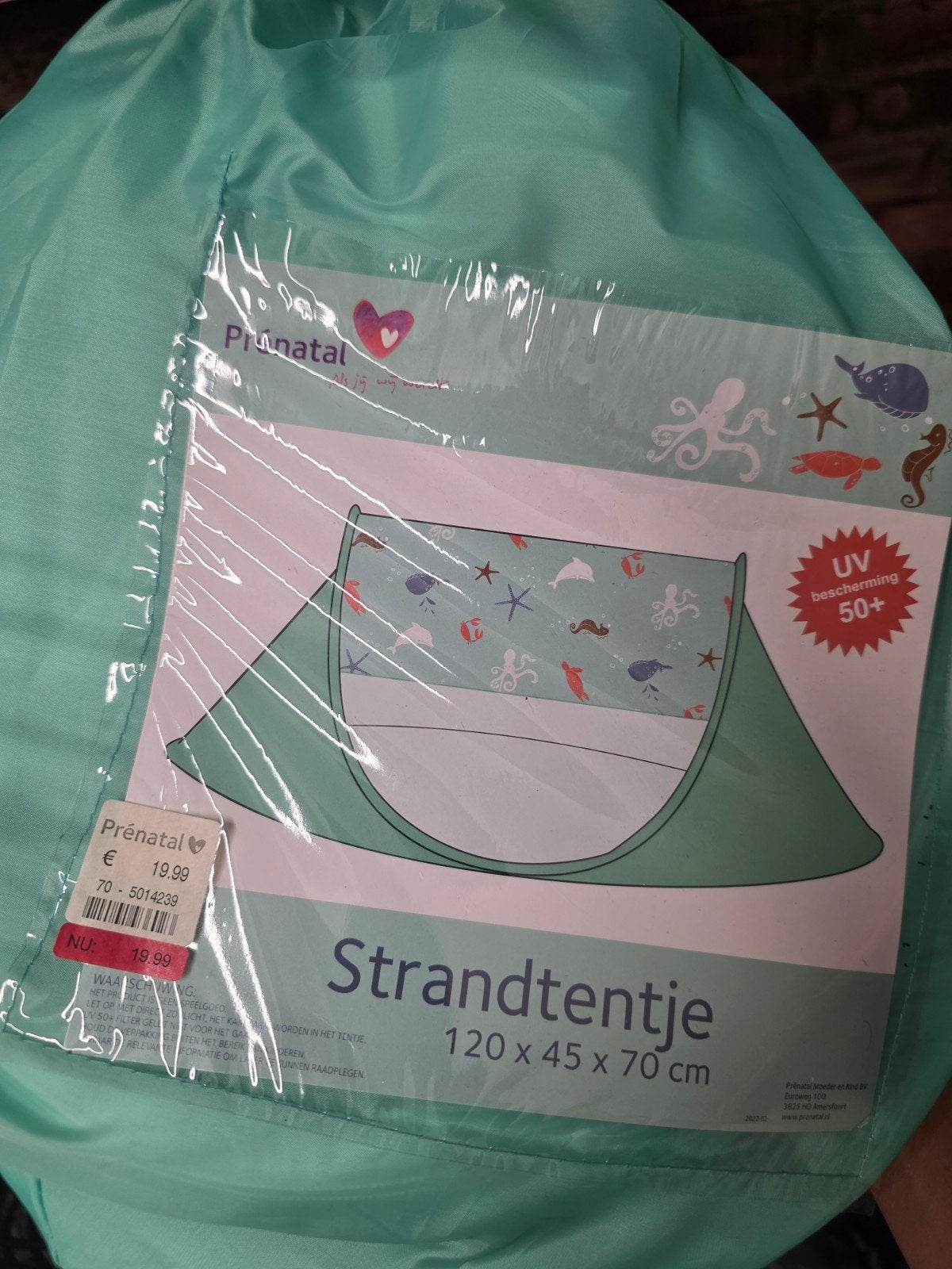 Opvouwbaar strandtentje met UV-bescherming en rits, Ophalen, Tot en met 2