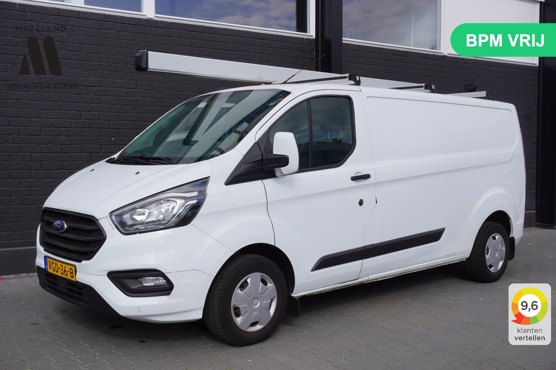Ford Transit Custom 2.0 TDCI L2 EURO 6 - Airco - Navi - Crui, Voorwielaandrijving, 4 cilinders, Wit, Origineel Nederlands
