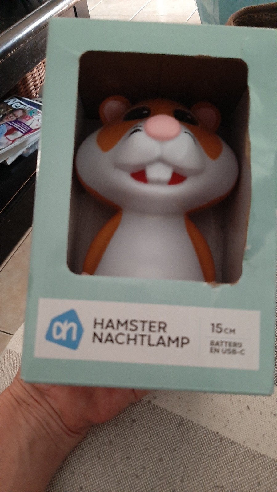 Hamster nachtlamp 15 cm, Verzamelen, Ophalen, Zo goed als nieuw