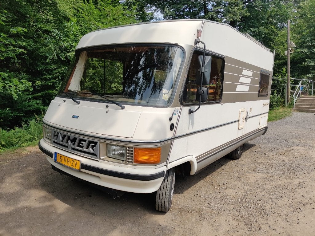 Te koop: Hymer B534 1992 integraalcamper met rondzit, Caravans en Kamperen, Integraal, Luifel, Ringverwarming, Fiat