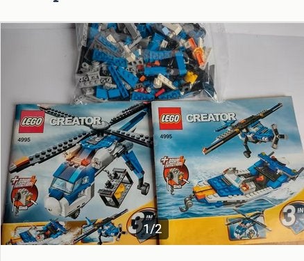 4995 Lego vrachthelikopter 3 in 1 met bouwtekeningen, Ophalen of Verzenden, Zo goed als nieuw, Complete set, Lego
