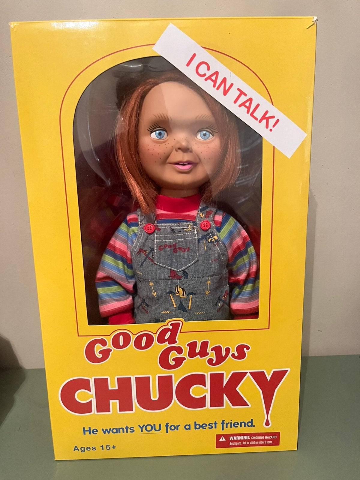 Chucky pop van Mezco Toys met geluid, Ophalen of Verzenden, Zo goed als nieuw, Pop