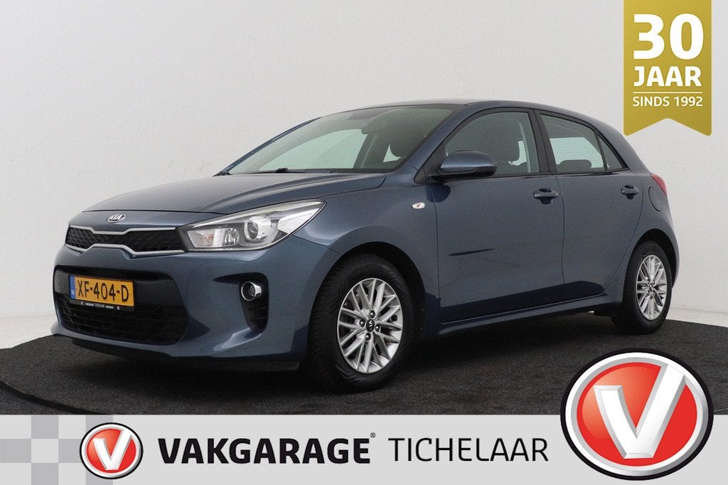 Kia Rio 1.0 TGDI DynamicLine | Trekhaak | 100 PK | Org NL |, Voorwielaandrijving, Gebruikt, Blauw, 49 €/maand