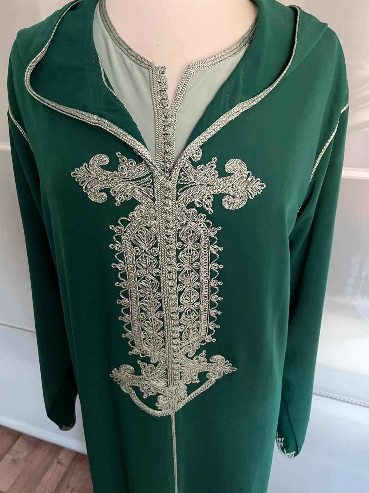 Prachtige tweedelige Marokkaanse jurk/jellaba/jalaba, Kleding | Dames, Ophalen of Verzenden, Zo goed als nieuw, Maat 46/48 (XL) of groter
