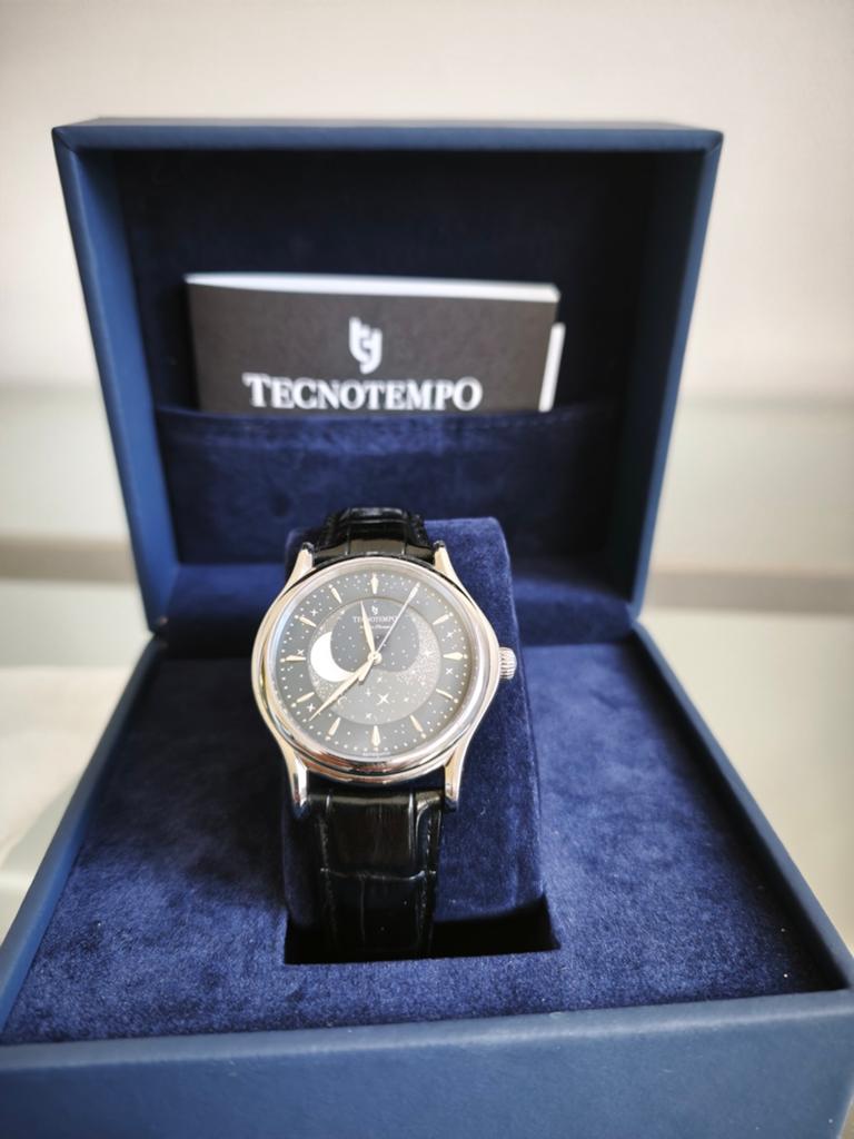Tecnotempo Automaat Moon Phase Horloge - Roestvrijstaal, Ophalen of Verzenden