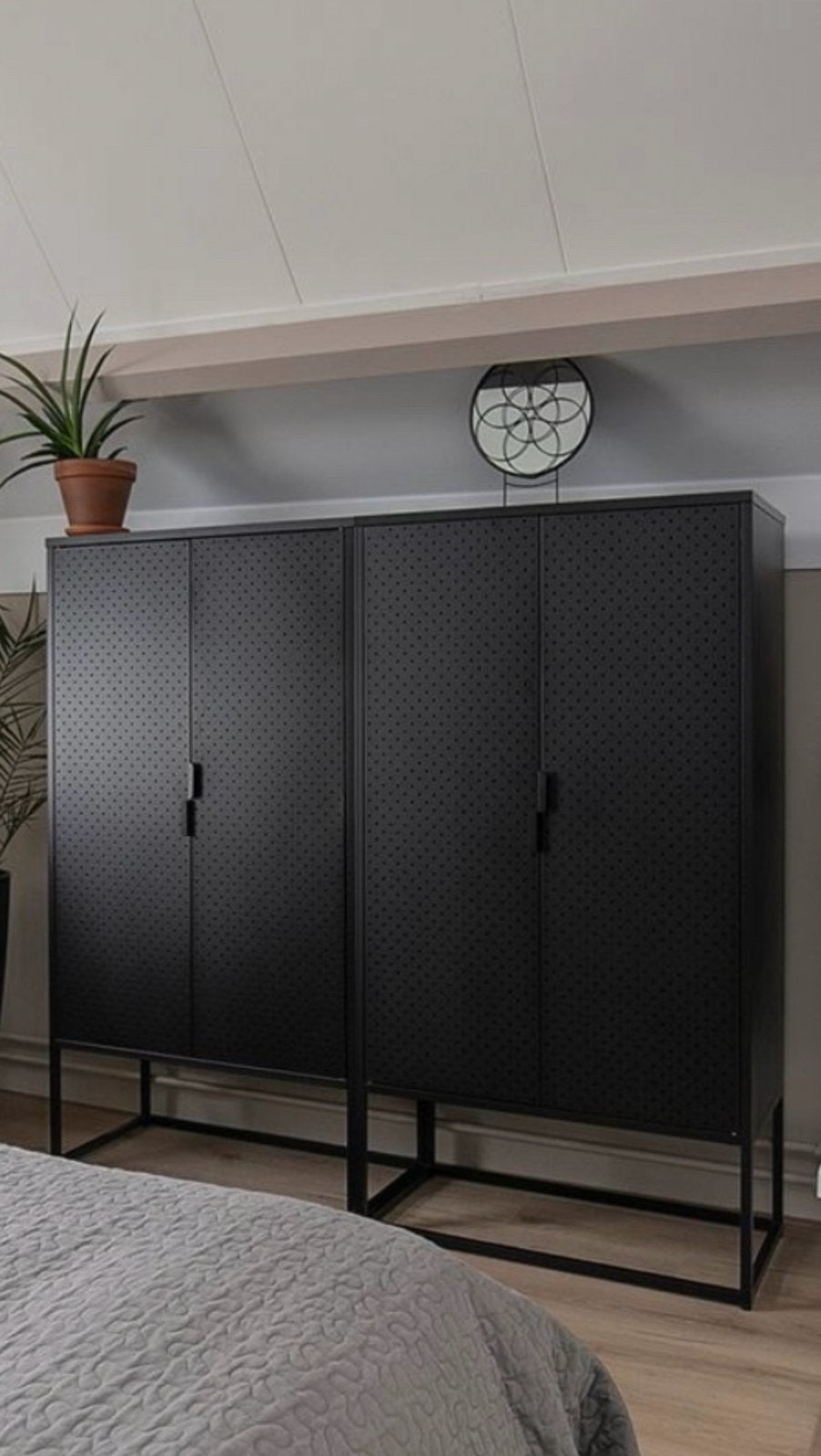 2 Kasten jysk virum zwart metaal opbergkast kledingkast, Gebruikt, Metaal, 25 tot 50 cm, 50 tot 100 cm