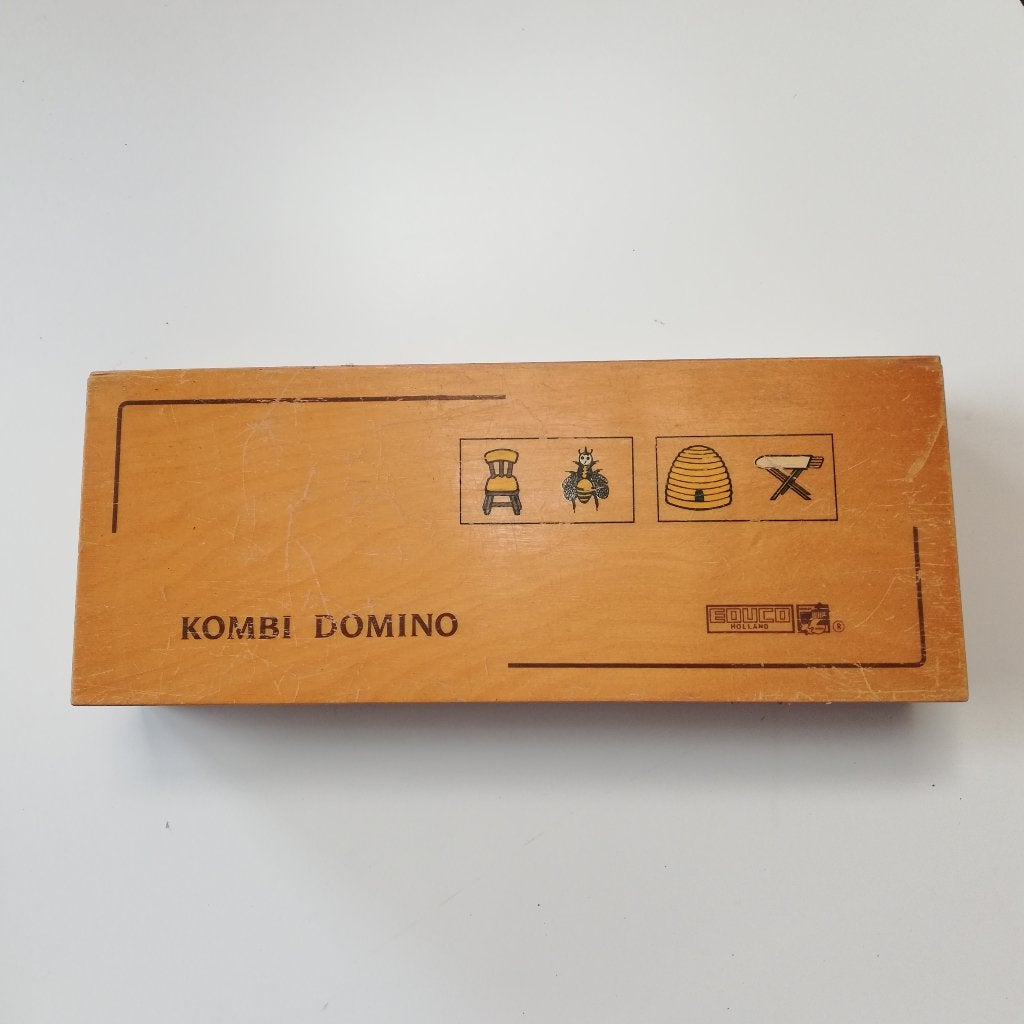 Vintage houten Kombi Domino spel Educo - Educatief Speelgoed, Gebruikt, Onbekend, Educo, Onbekend