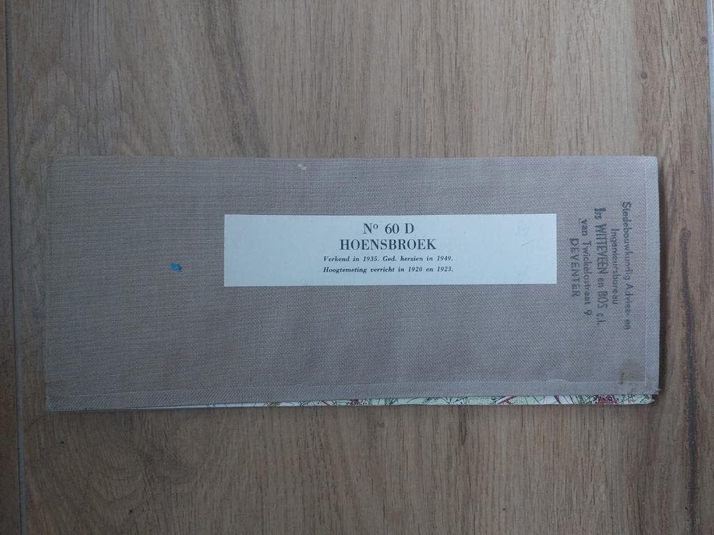60D Hoensbroek Brunssum Sittard Jabeek Stafkaart uit 1955, Topografische Dienst Nederland, Ophalen of Verzenden, 1800 tot 2000