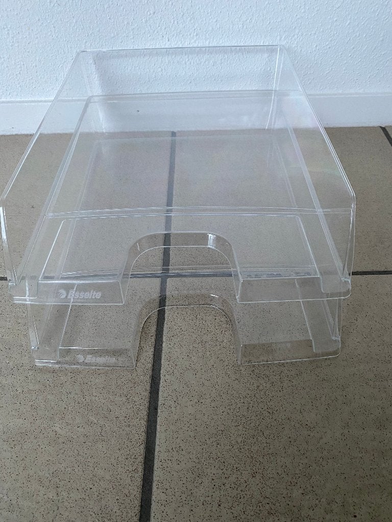 2 doorzichtige kunststof brievenbakjes/postbakjes, Ophalen of Verzenden, Zo goed als nieuw