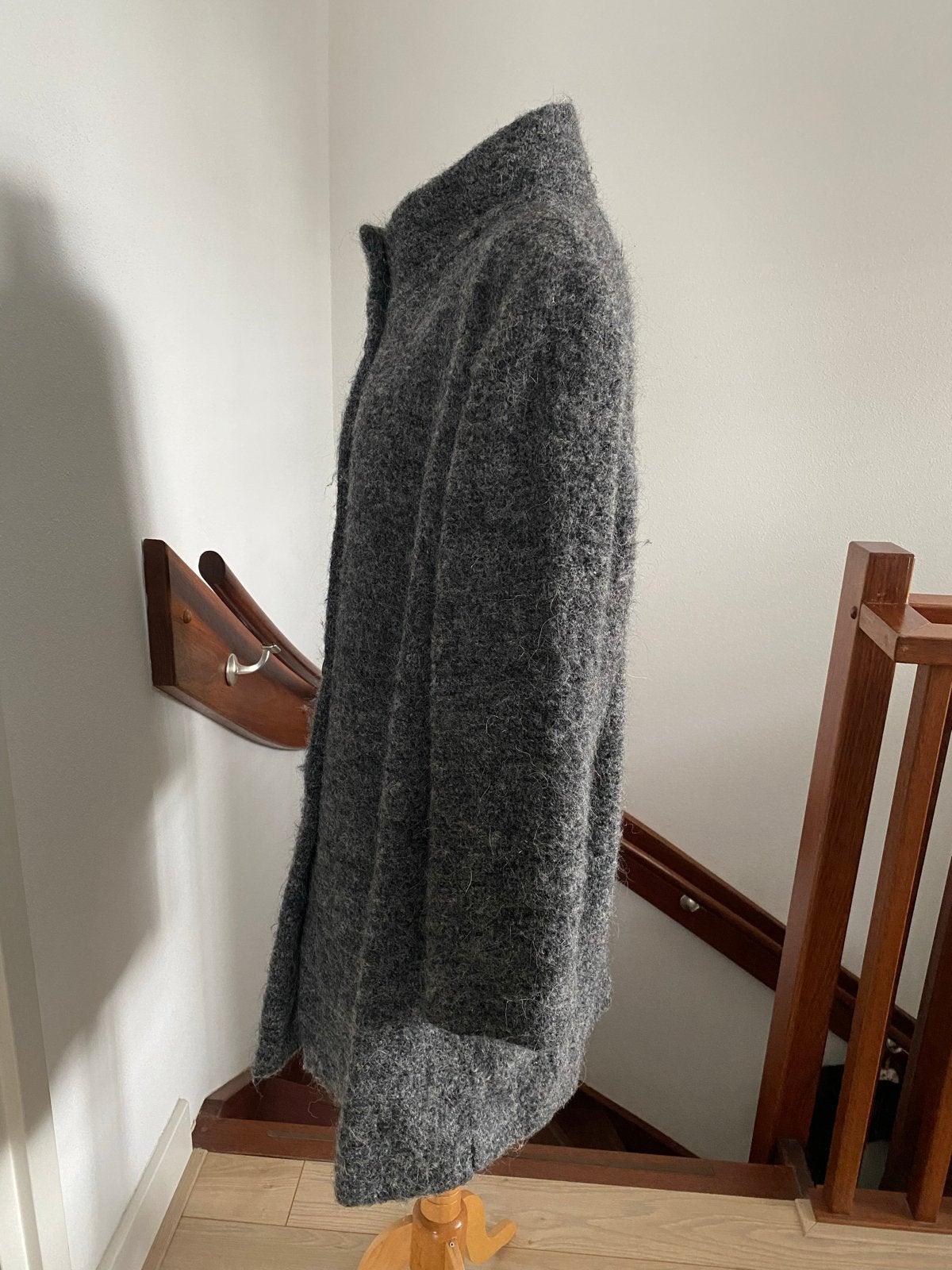 Peter Hahn Wol Alpaca Jas - Warm & Stijlvol (L/XL), Ophalen of Verzenden, Gedragen, Maat 46/48 (XL) of groter, Grijs