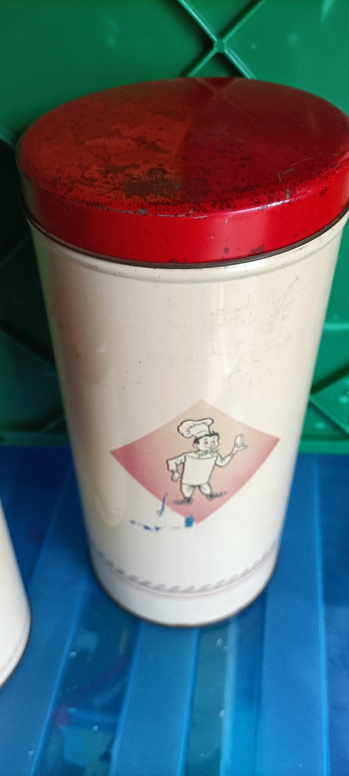 Vintage blikken van bekende merken en plekken, Verzamelen, Ophalen of Verzenden, Gebruikt, Beschuit, Droste