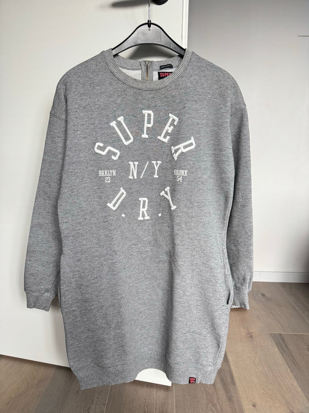 Superdry sweater/ trui/ jurk grijs, maat XS, Ophalen of Verzenden, Zo goed als nieuw, Maat 34 (XS) of kleiner, Grijs