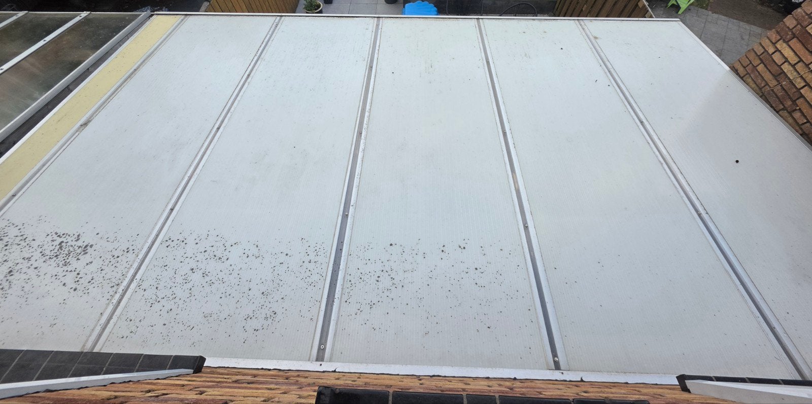5 opale polycarbonaat platen voor overkapping (1m breed), Tuin en Terras, Ophalen, Gebruikt, Veranda