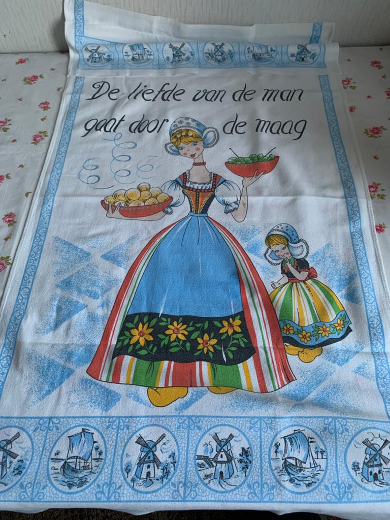 Vintage doek Brabantia keukenrek brocante, Ophalen of Verzenden
