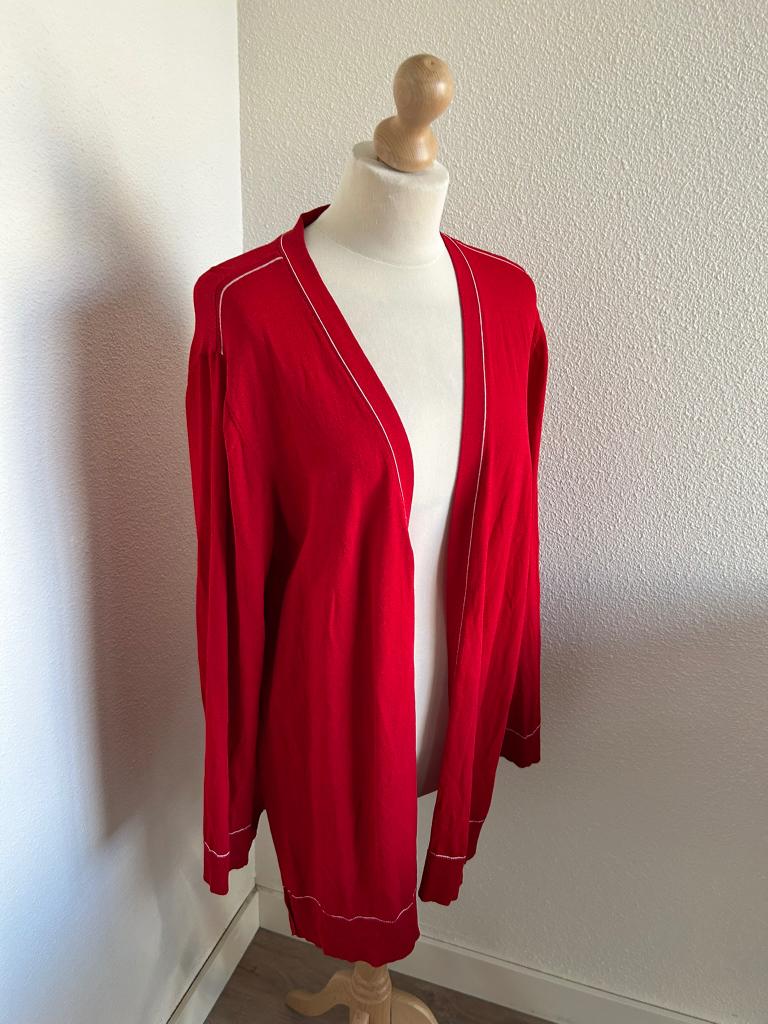 Samoon maat 44 midi rood vest 2825, Maat 42/44 (L), Zo goed als nieuw, Samoon, Rood
