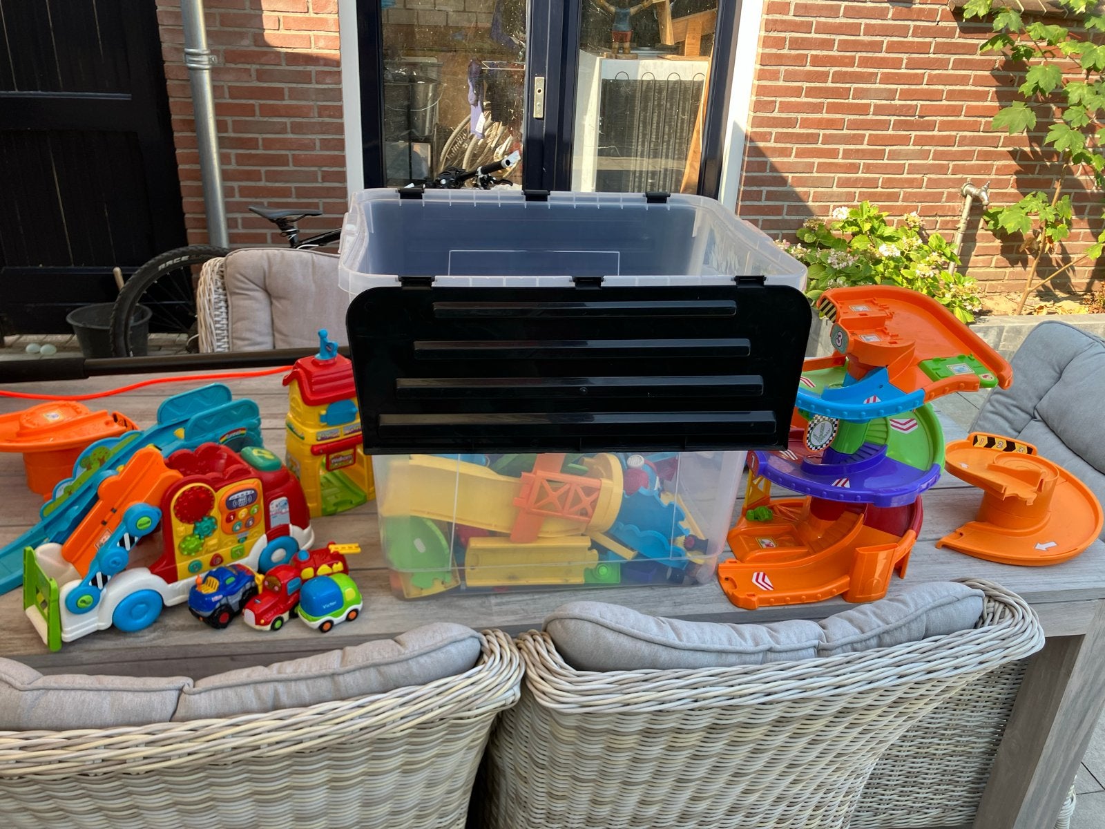 Grote partij VTech Toet Toet Auto's en Zoef Zoef Dieren, Kinderen en Baby's, Speelgoed | Overig, Ophalen, Gebruikt, Jongen of Meisje